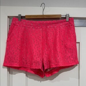 Free People Pink Lace Shorts